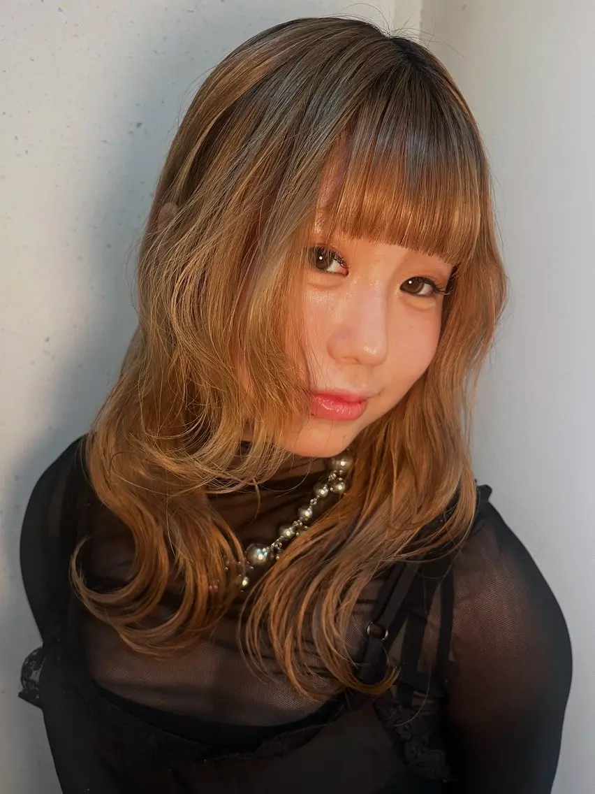 カラー ベージュカラー ヘアカラー ness 一花のヘアスタイル