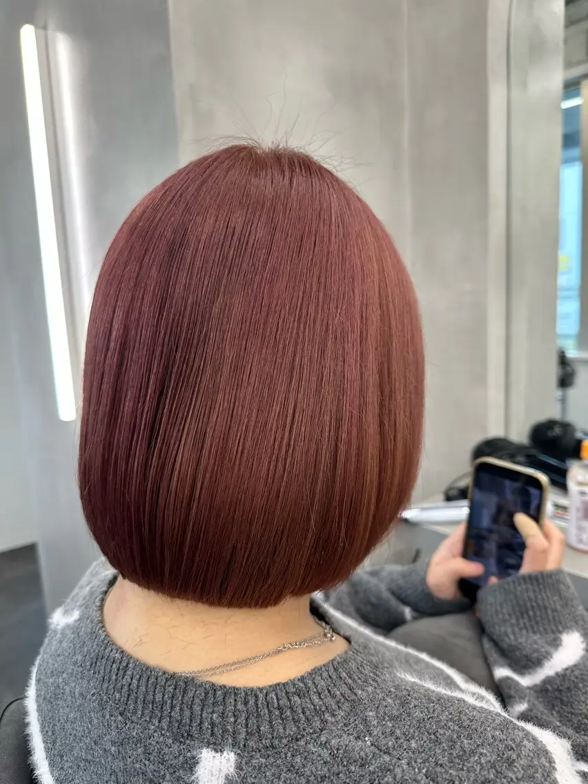 ミディアム カラー ブリーチ 透明感カラー ダブルカラー ブリーチなしカラー 長畑 光紀のヘアスタイル