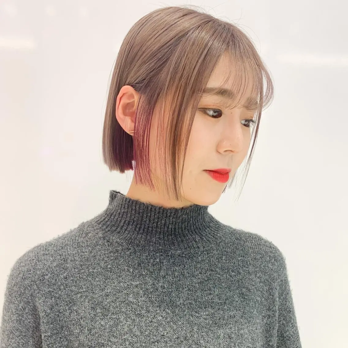 💕人気No.2🌈カット+ケアカラー+トリートメントの写真