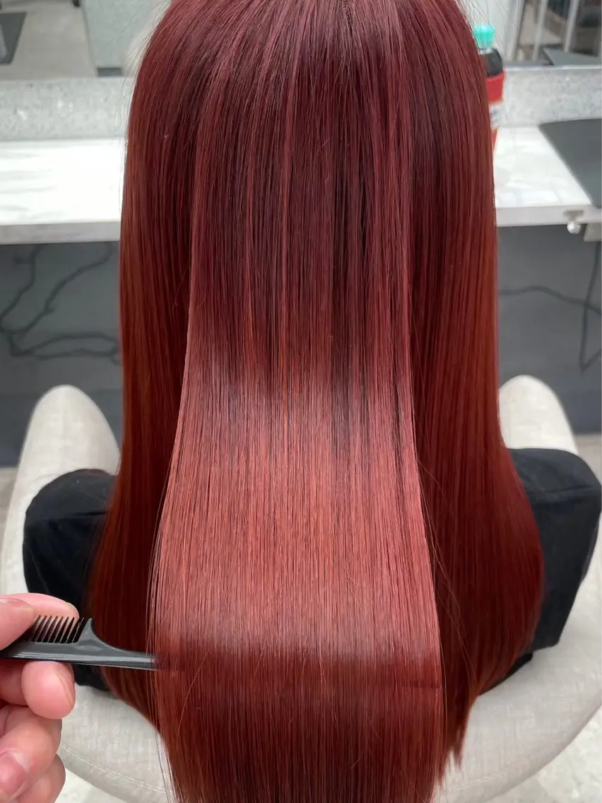 ロング カラー りきと🦋河原町 縮毛矯正/艶カラーのヘアスタイル