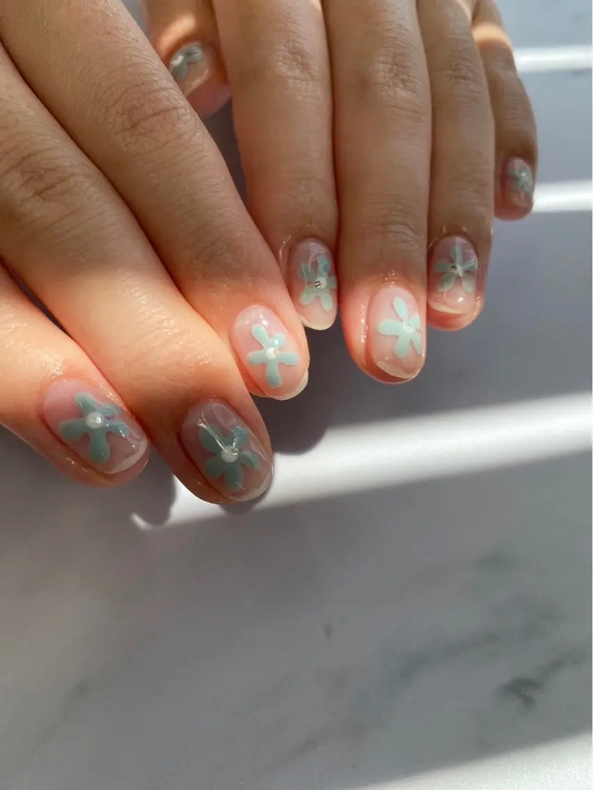 ネイル マグネットネイル ニュアンスネイル ワンカラーネイル リボン シンプルネイル ハンドネイル 草加ニュアンスネイル 🌚hersのネイルデザイン