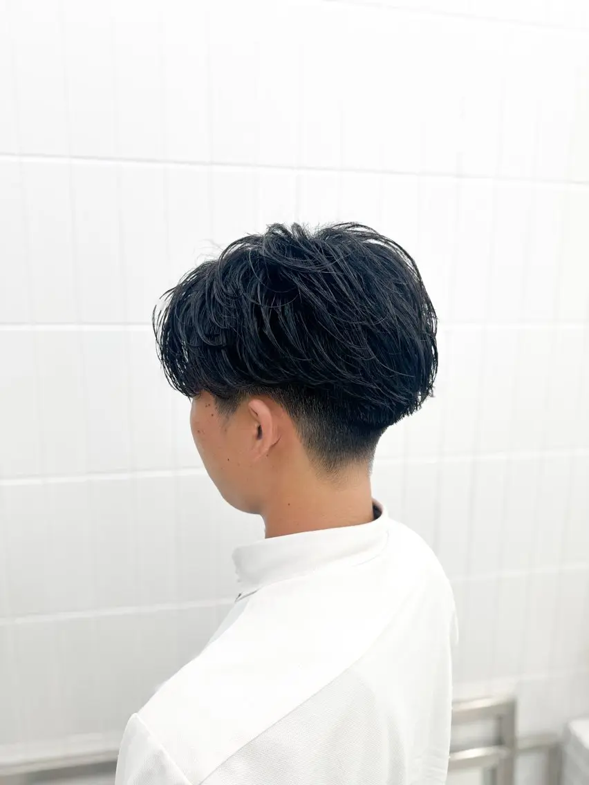 パーマ メンズ センターパート フェザーパーマ メンズパーマ カット パーマ 天神/メンズ/カラー パーマ【佐々木凌平】のヘアスタイル