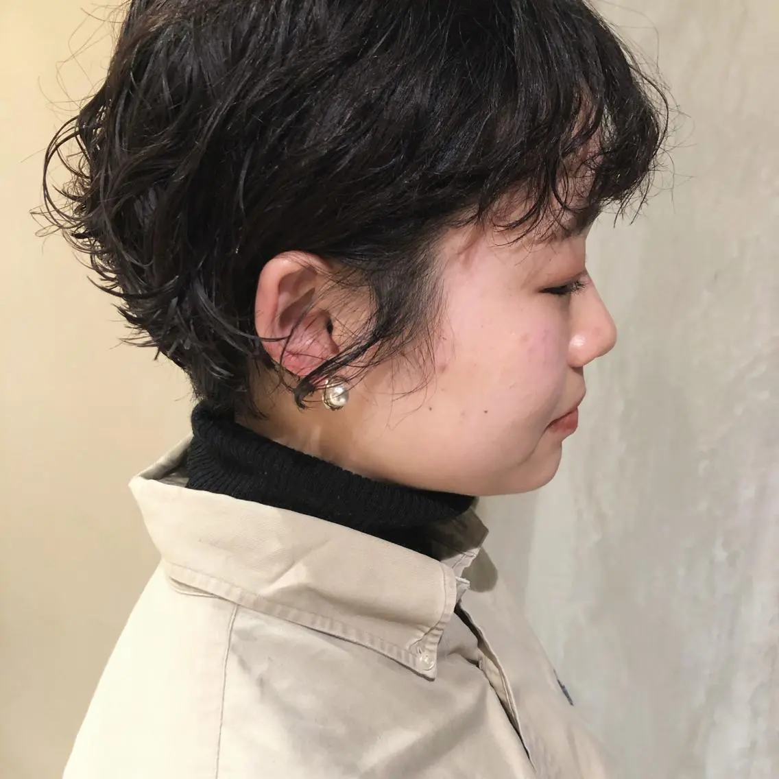 ショート パーマ ショートヘア カット パーマ トリートメント やまもと さえのヘアスタイル
