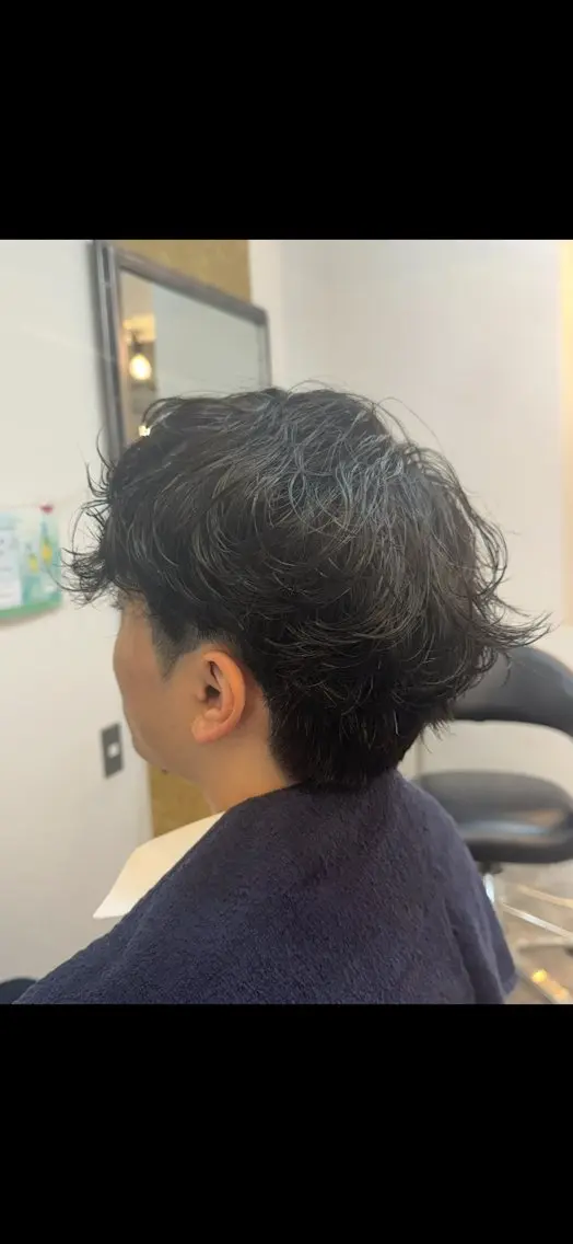 ミディアム パーマ カット パーマ 韓国ヘア🇰🇷 メンズパーマ永野のヘアスタイル