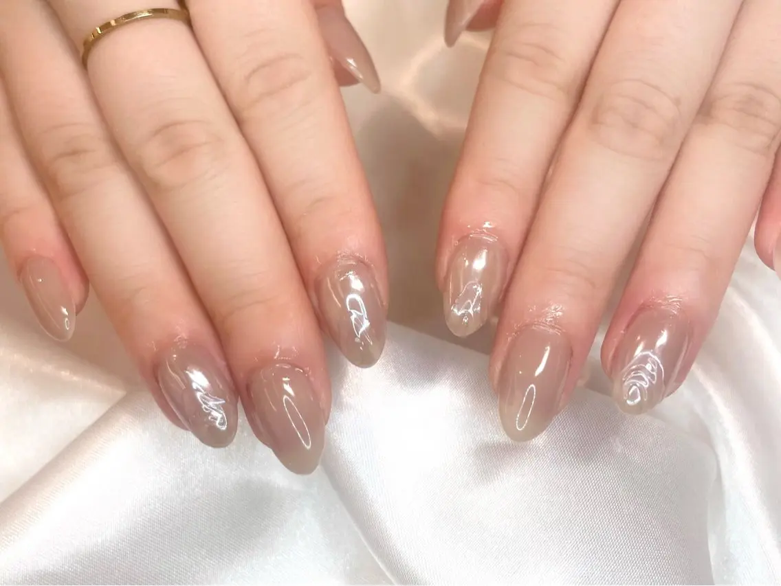 ネイル ニュアンスネイル シンプルネイル ハンドネイル Tsuki🌙/渋谷 /パラジェルのネイルデザイン