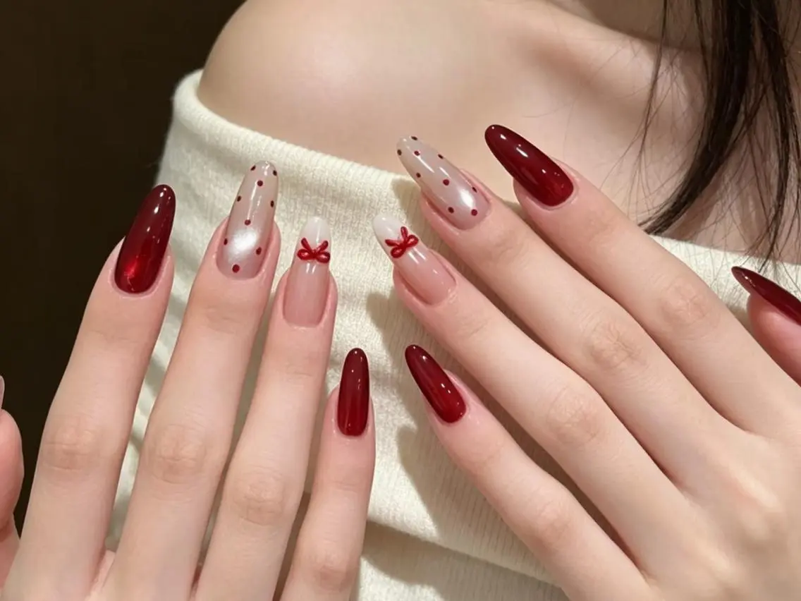 ネイル メンズ メンズ韓国風 べっ甲ネイル ボルドー ブラウン チークネイル ハンドネイル ハンドケア NEW NAIL池袋 韓国・ワンホンネイルのネイルデザイン