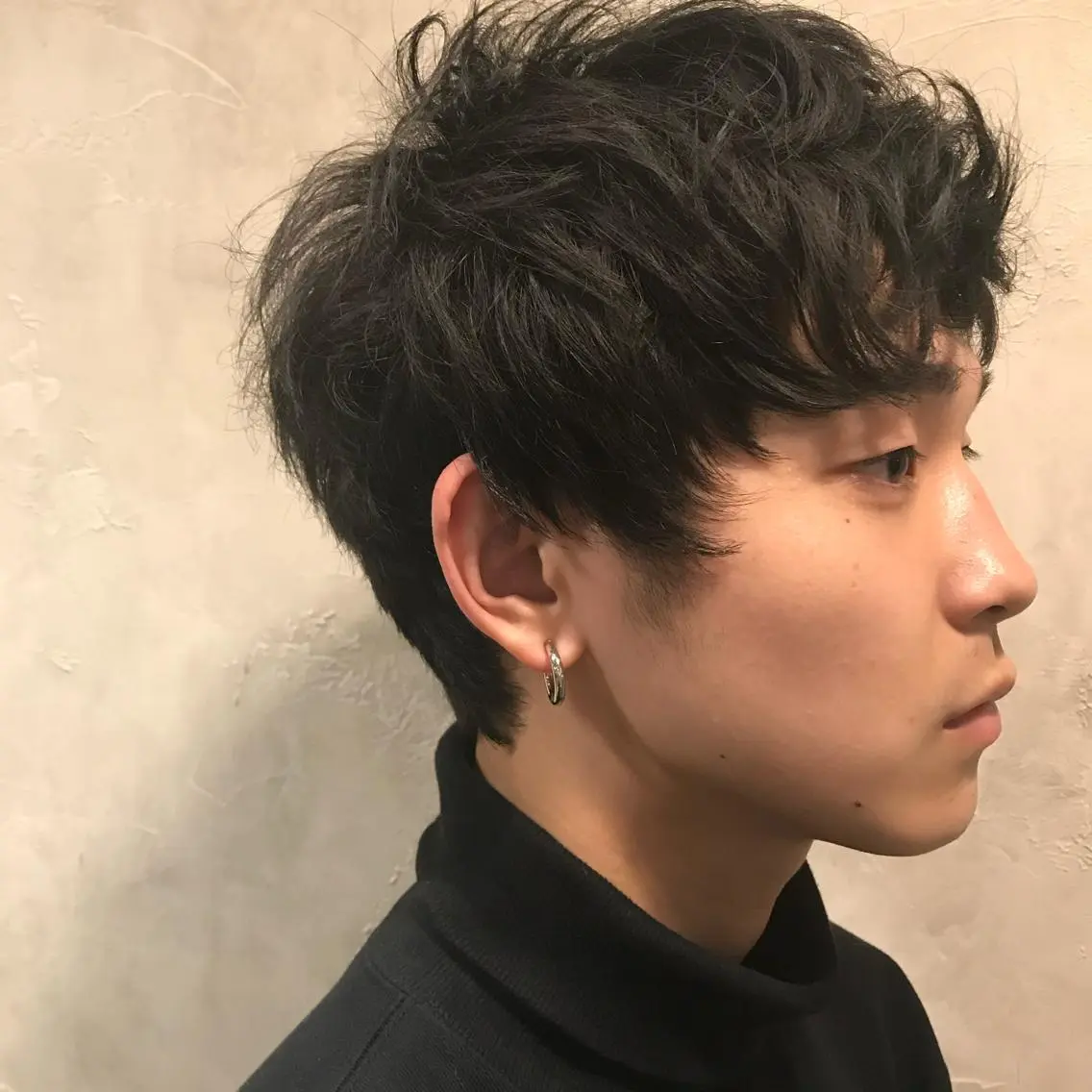 メンズ カット ウルフ、レイヤー 、メンズカットSHOのヘアスタイル
