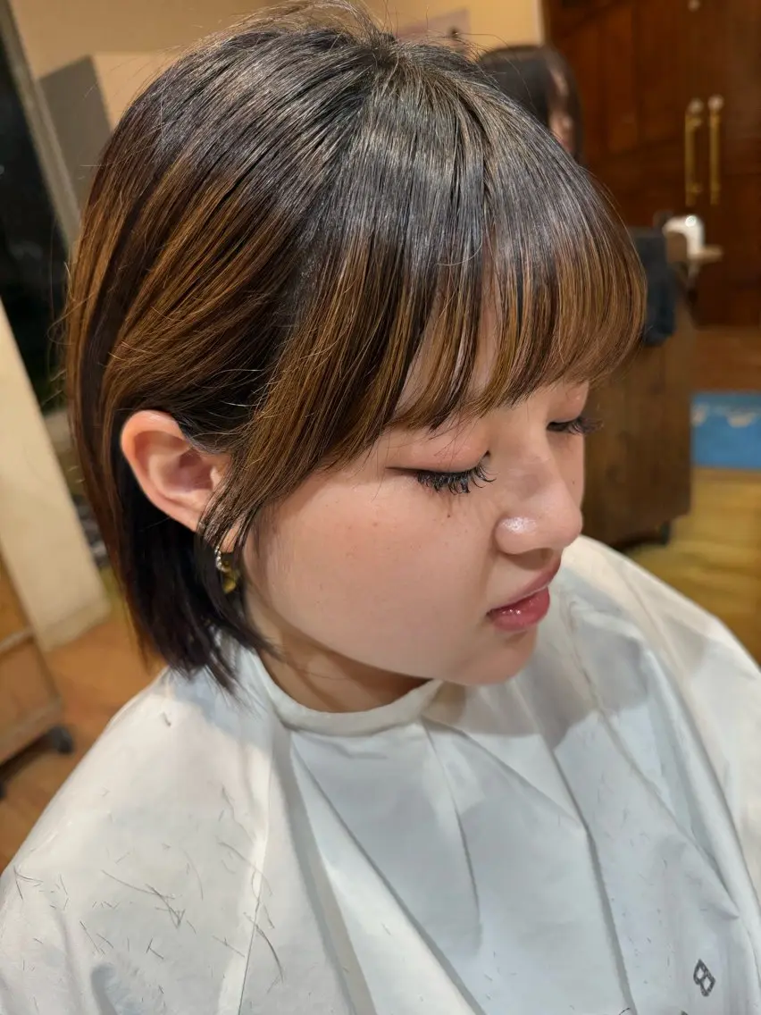ショート 顔周りカット 似合わせカット 辻 嵐琉のヘアスタイル