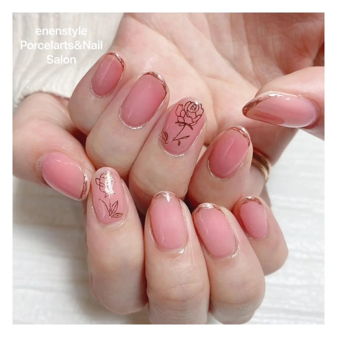 ミディアム ネイル 🐾enen style 🐾のネイルデザイン