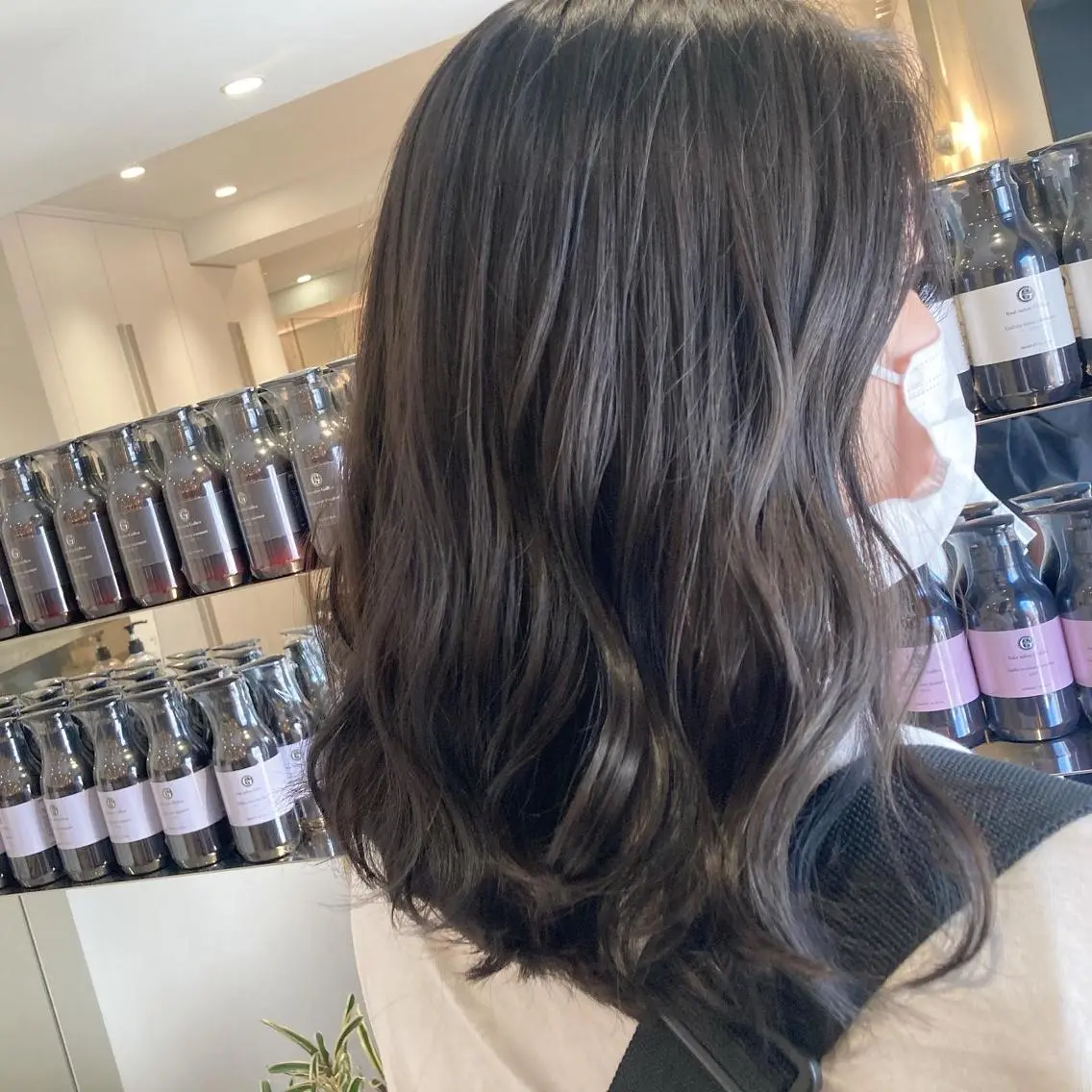 ミディアム ケアカラー ヘアカラー トリートメント ヘッドスパ ヘアセット オリーブ透明感カラー 表参道/MIKUのヘアスタイル