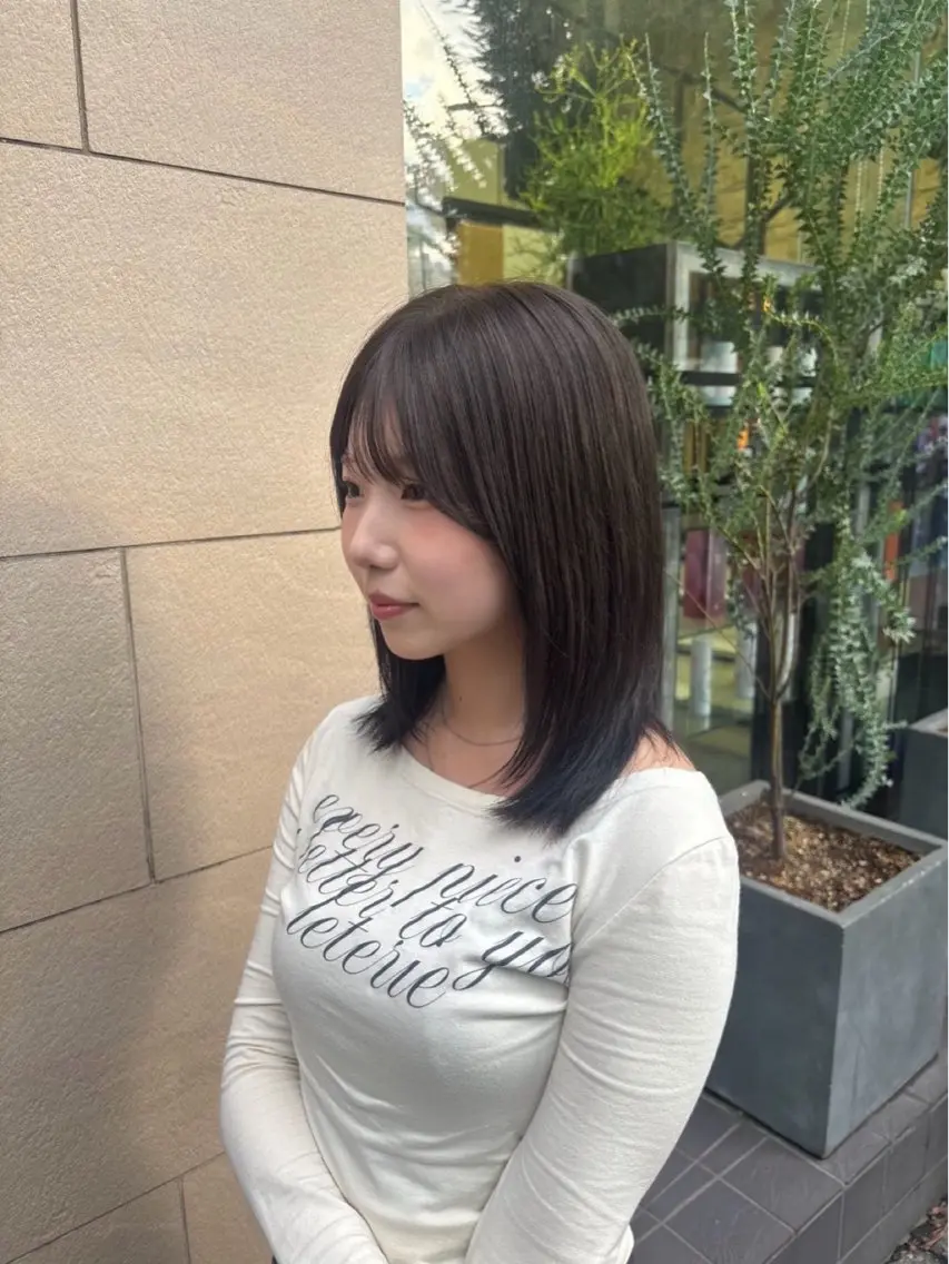 セミロング ヘアカラー トリートメント ハイトーン/透明感 カイリ💕🫧のヘアスタイル