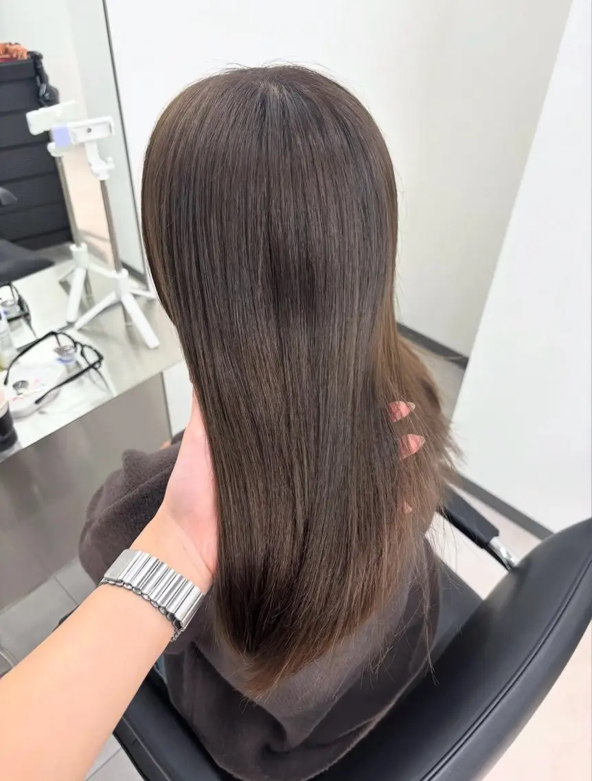 セミロング ヘアカラー トリートメント 𝗺𝗶𝗸𝘂♡ 似合わせ🎀のヘアスタイル