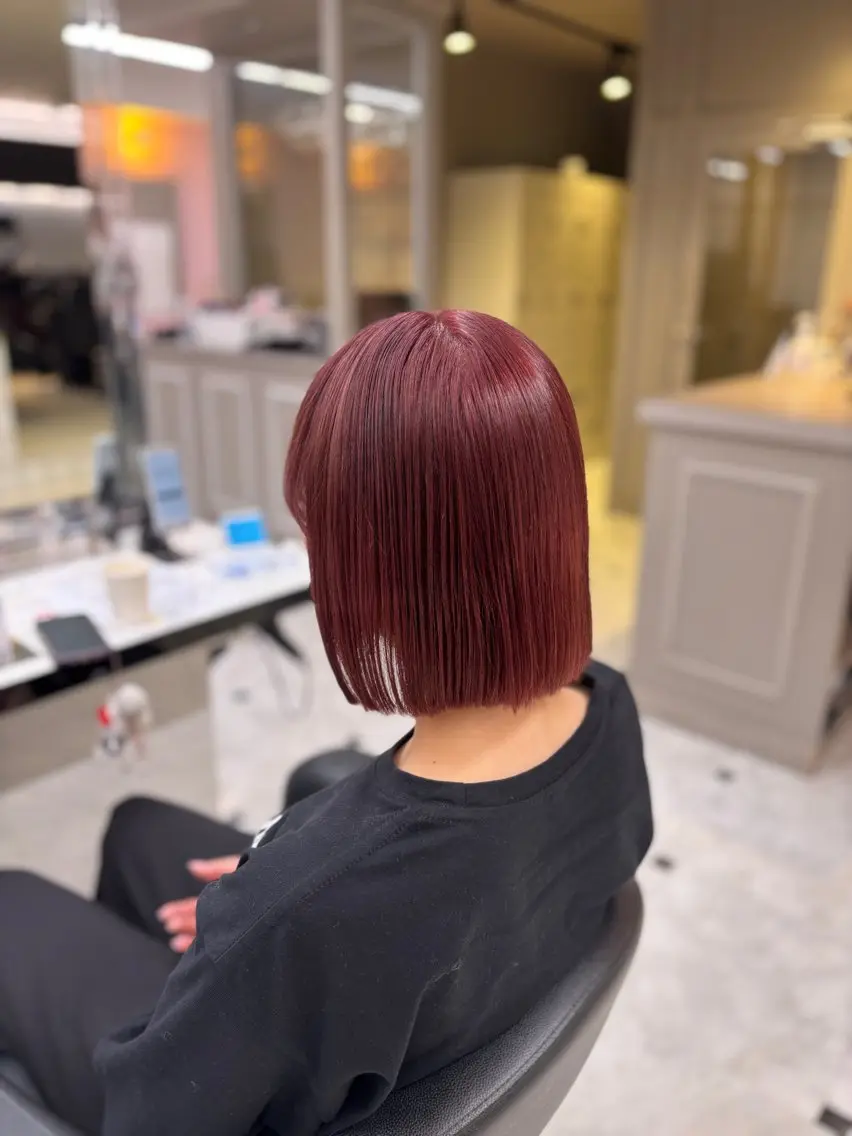 ミディアム ヘアカラー ♥️韓国風透明感 暖色misa♥️のヘアスタイル
