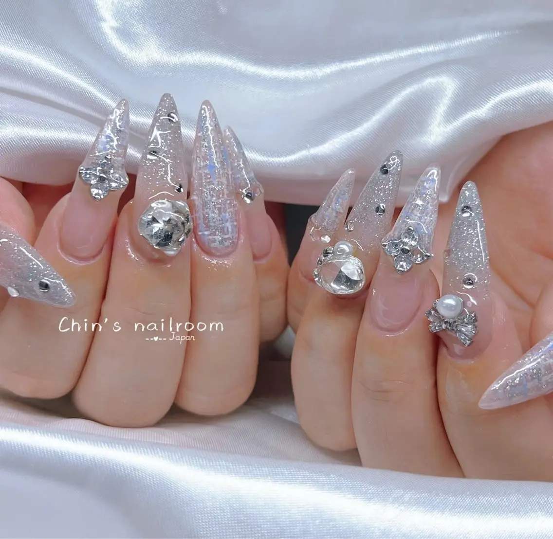 ネイル 長さ出し フレンチネイル ジェルネイル ガーリー 韓国ネイル Kawaii Chiba nailのネイルデザイン