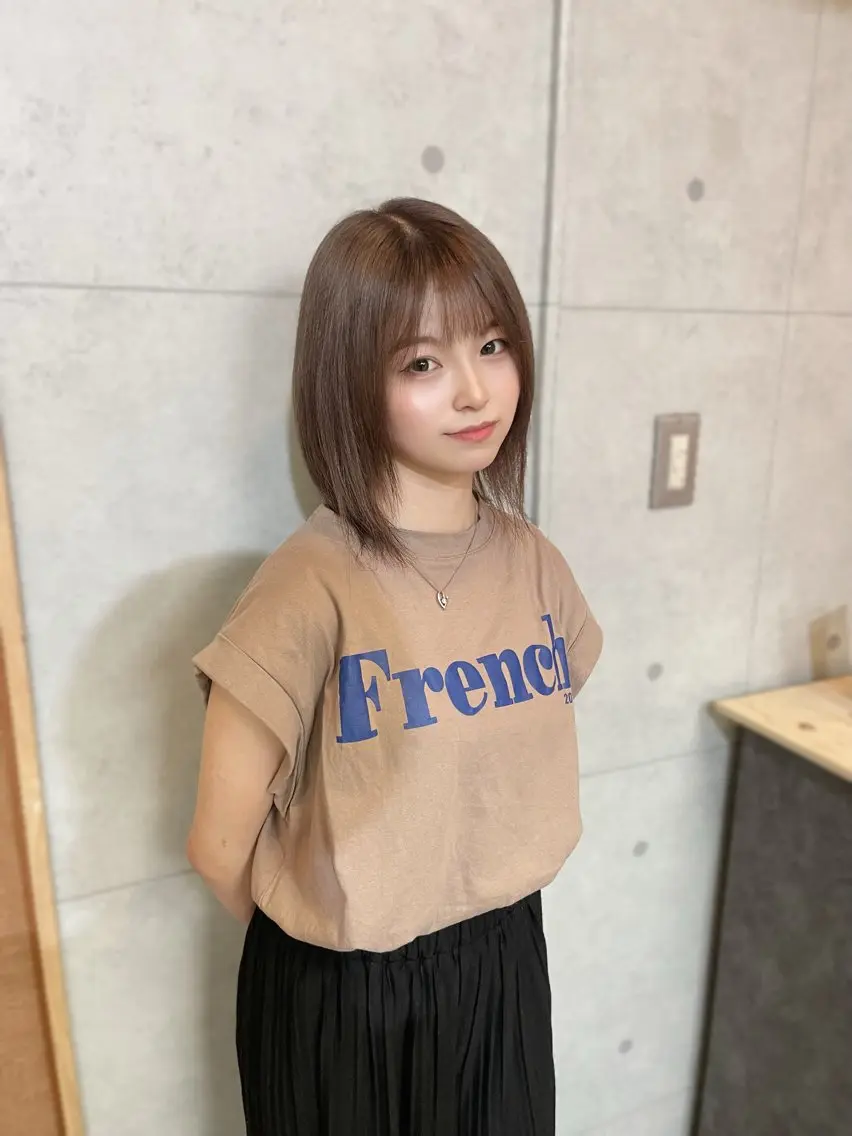 ミディアム ヘアカラー ))ブリーチ特化(( 渡邉 怜のヘアスタイル