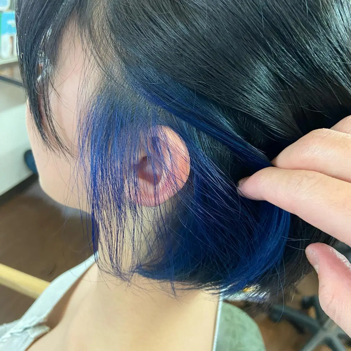 ショート カラー インナーカラー ボブ 💜推しインナー カラー/菊池柊真💜のヘアスタイル