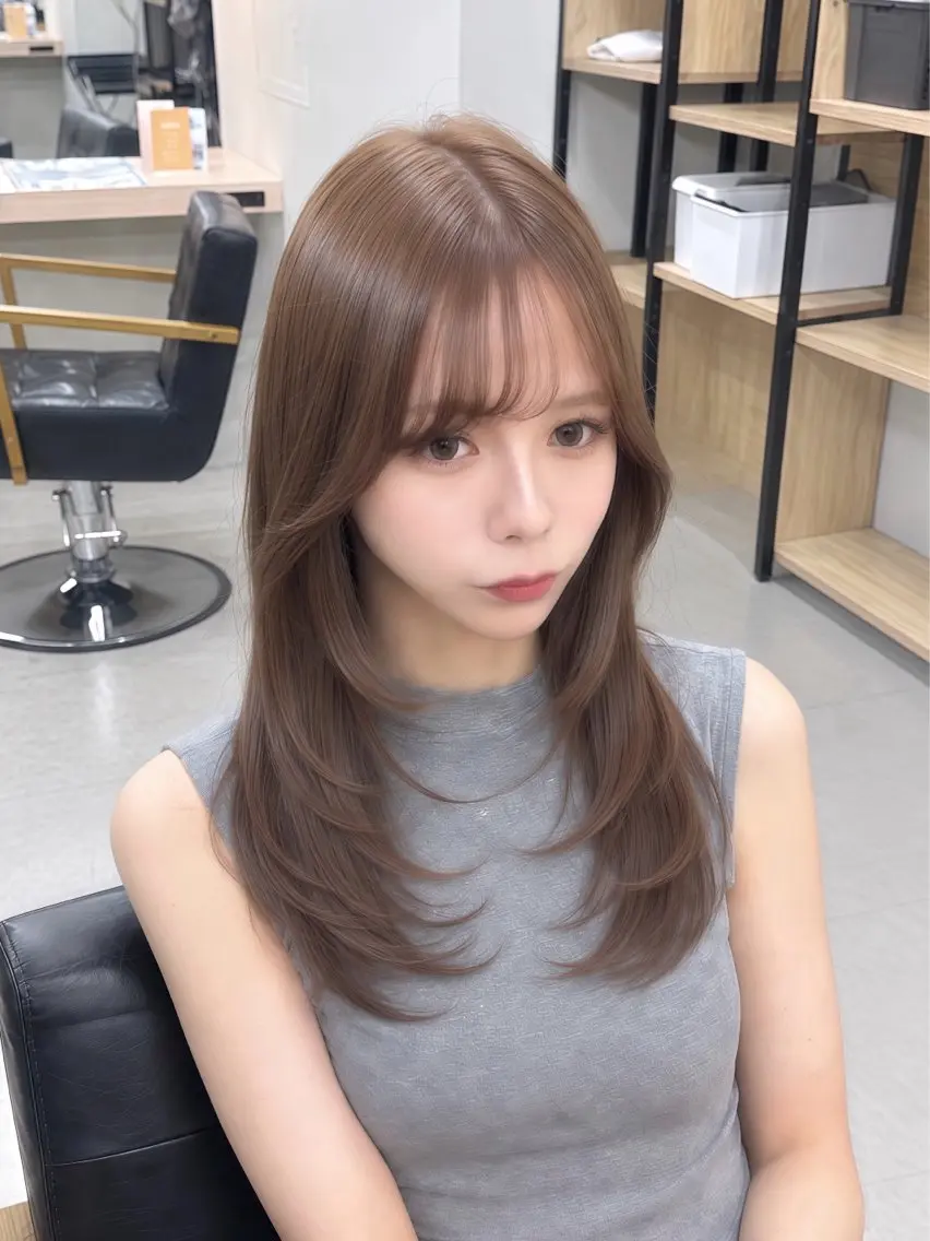 セミロング カット 【ALEAP】 𝐇𝐀𝐊𝐔のヘアスタイル