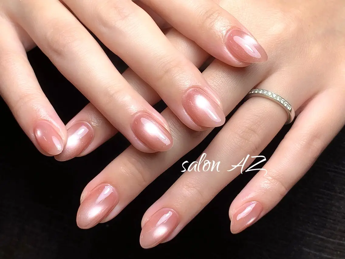 ネイル アートネイル フレンチネイル マグネットネイル ニュアンスネイル オフィスネイル ハンドネイル salon AZのネイルデザイン