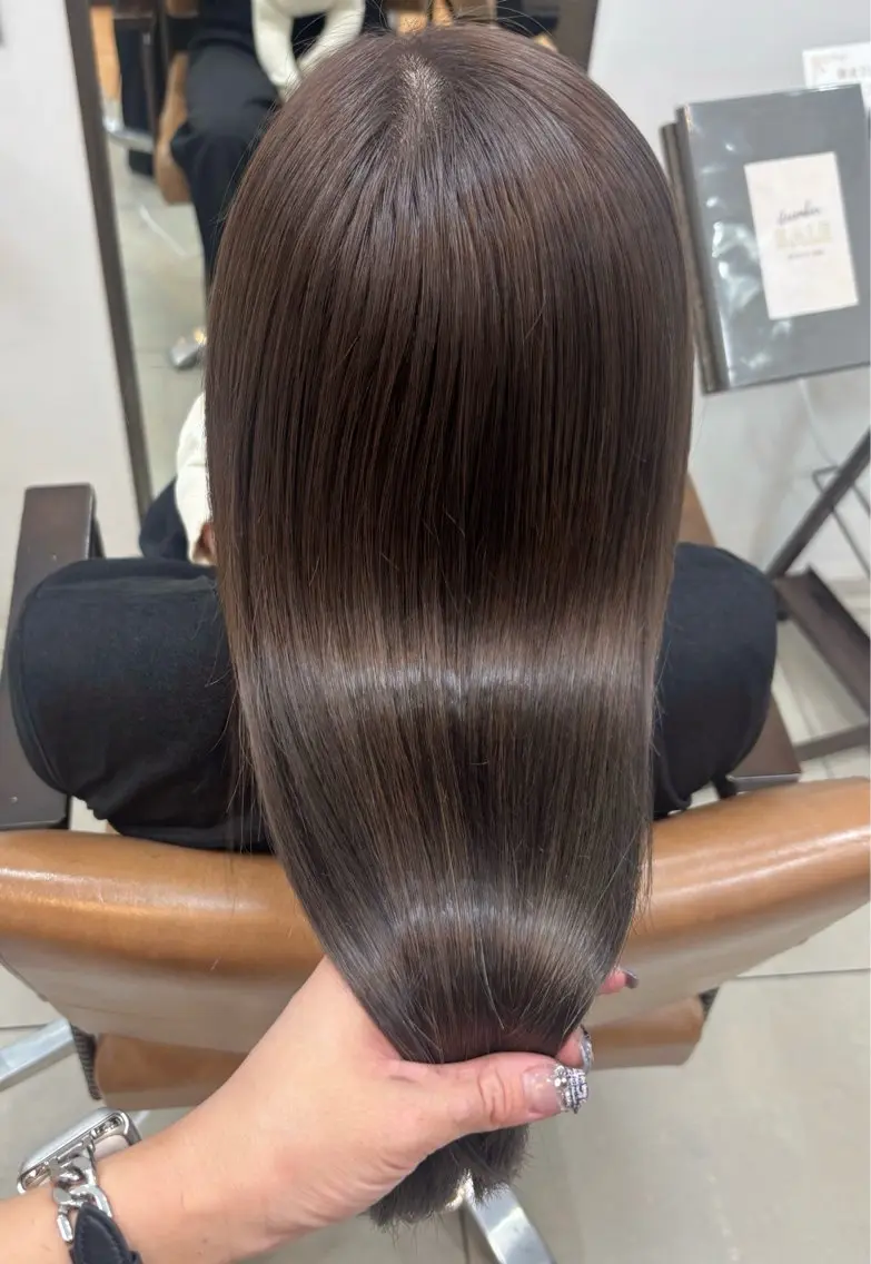 セミロング カラー グレージュ 髪質改善 ヘアカラー トリートメント 頭皮×髪質改善 透明感カラー💎中村のヘアスタイル