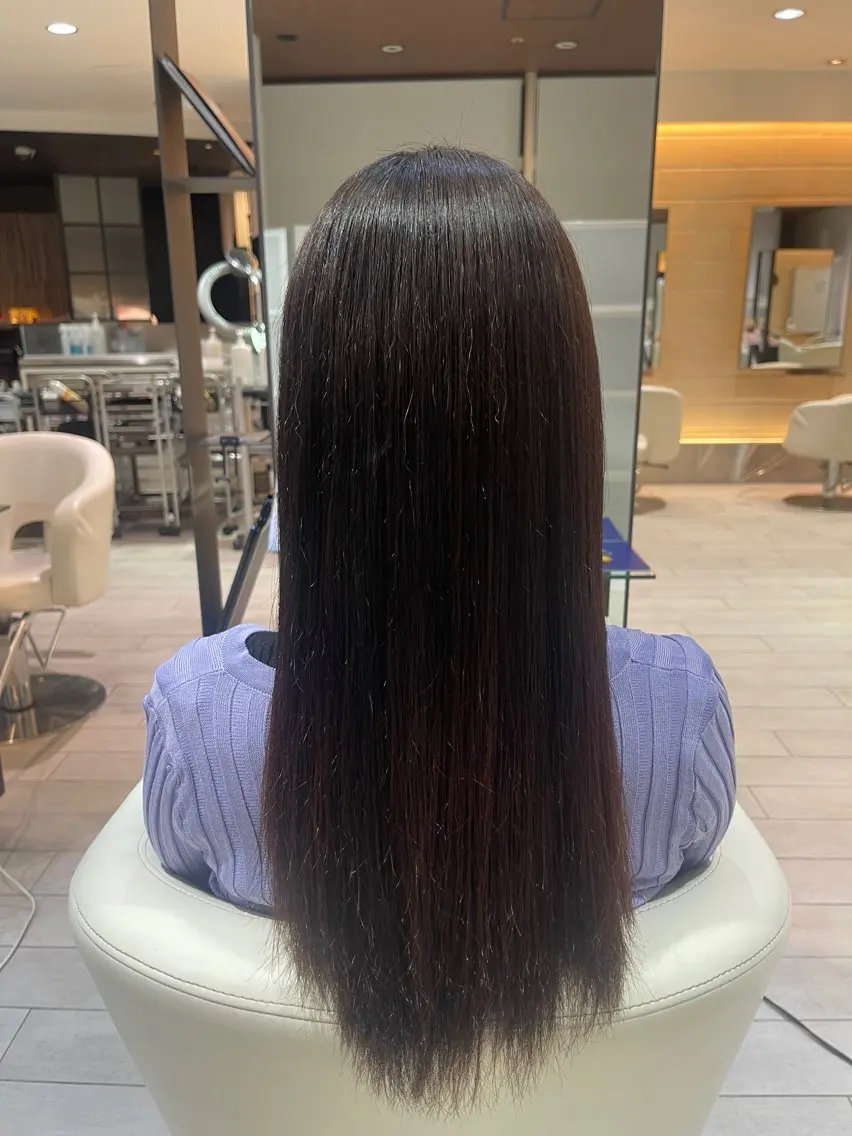 ロング 縮毛矯正 【AIR銀座】 園田萌華のヘアスタイル