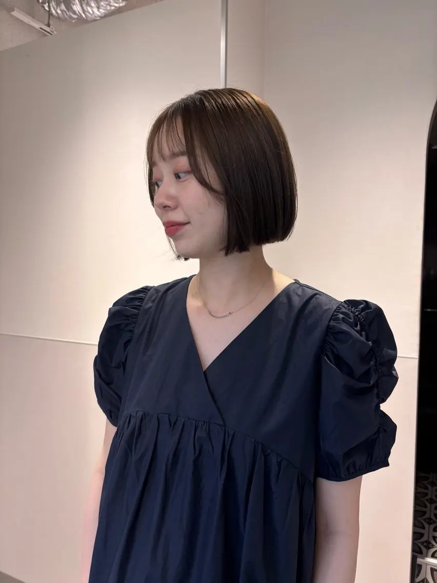 ショート カラー 透明感カラー ボブ カット ヘアカラー なぎ🌿.∘[ボブ, ニュアンスカラー]のヘアスタイル