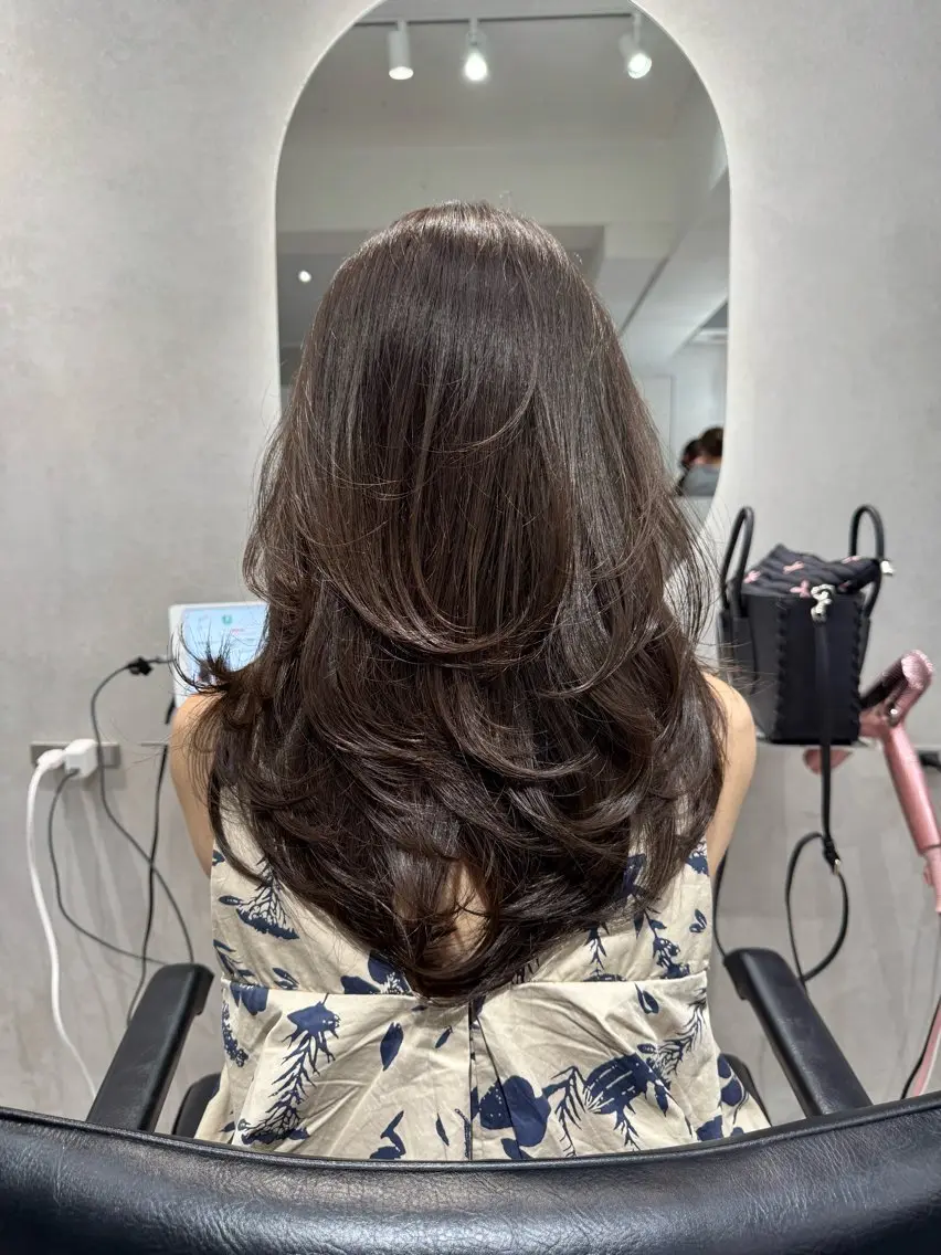 ロング カラー ハイレイヤー レイヤーカット カット トリートメント ✨レイヤーカット 海外ヘア/原宿✨のヘアスタイル