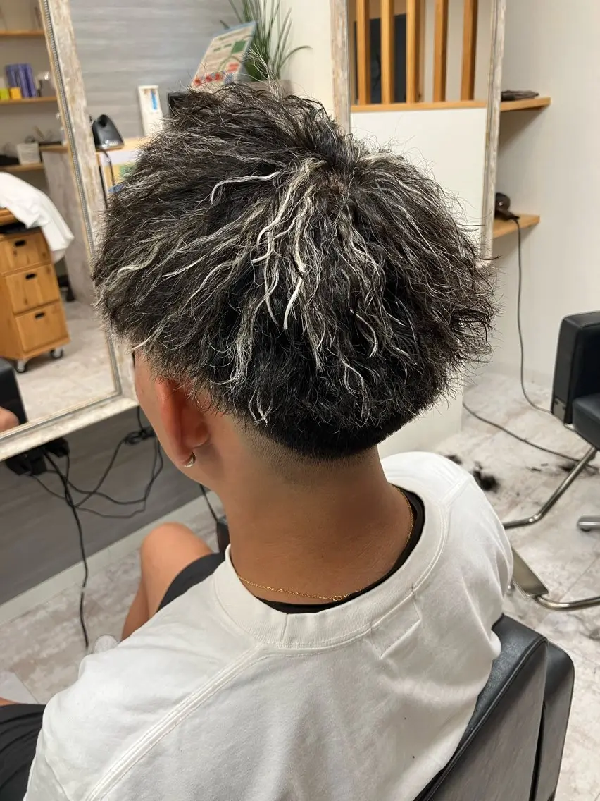 カラー パーマ メンズ カット ヘアカラー パーマ メンズ特化/パーマ/ フェードWATARUのヘアスタイル