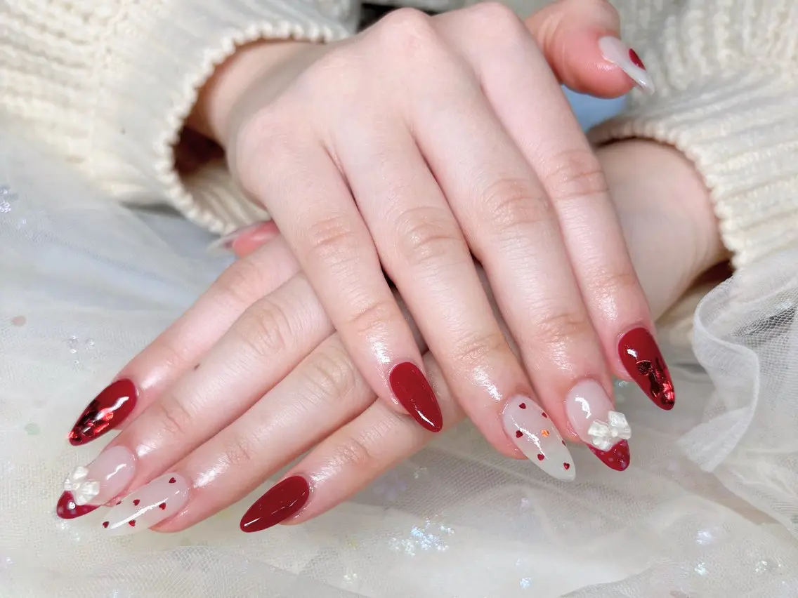 ネイル ハンドネイル H3 Nail Tsuki🦋💙のネイルデザイン