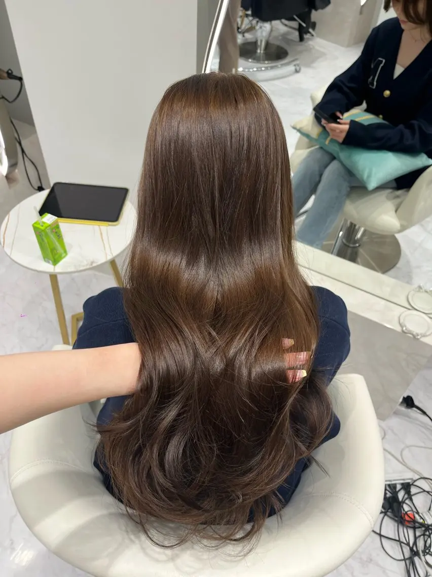 ロング カラー カット ヘアカラー トリートメント Riho♡レイヤー/ 名駅/大人韓国ヘアのヘアスタイル