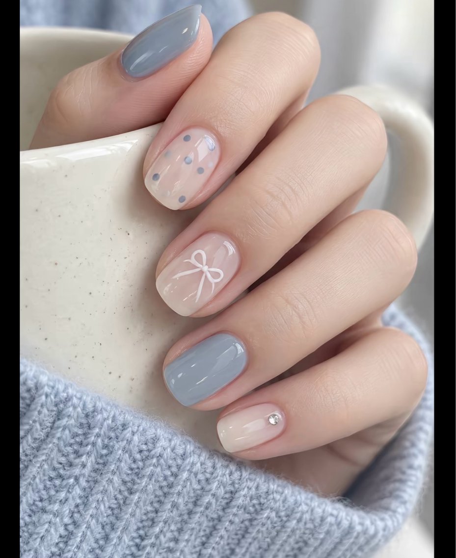 ネイル 長さ出し フレンチネイル グラデーション 韓国ネイル マグネットネイル ハンドネイル Lannie nailのネイルデザイン