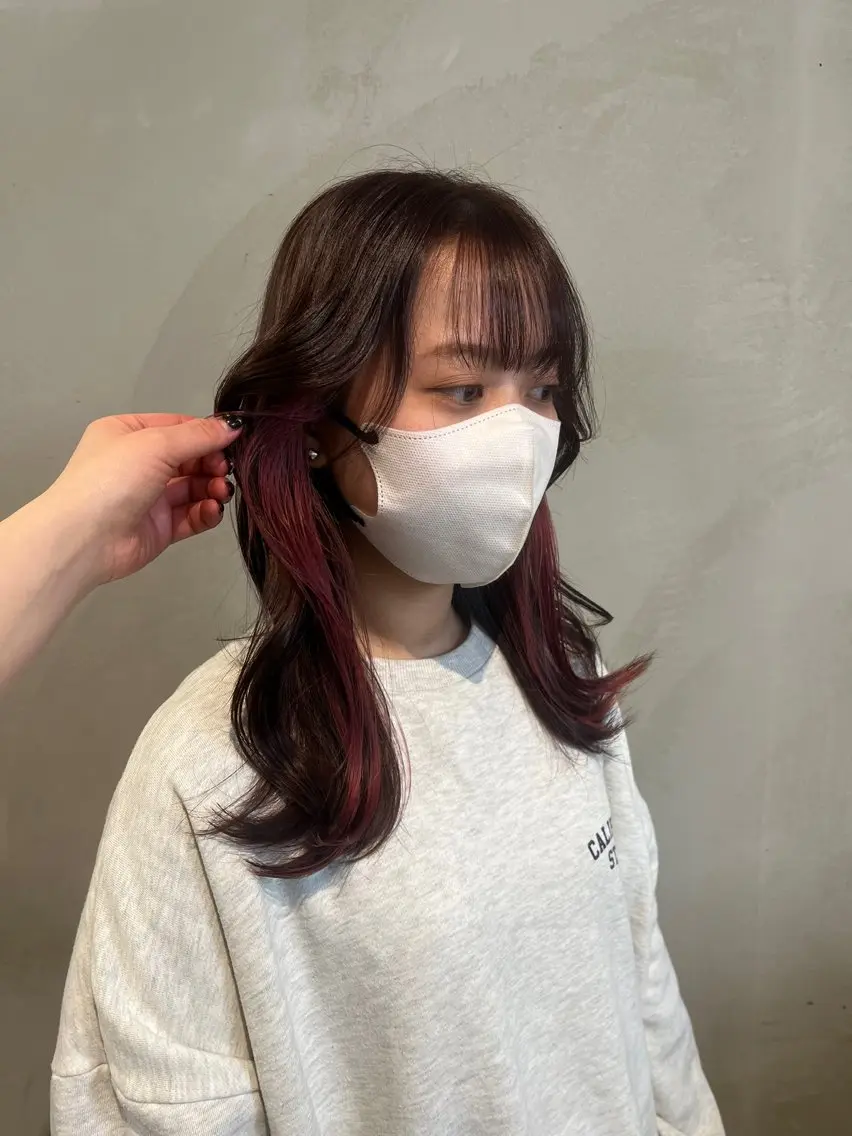 セミロング ヘアカラー 似合わせカラー🪩 SAYA 👗のヘアスタイル