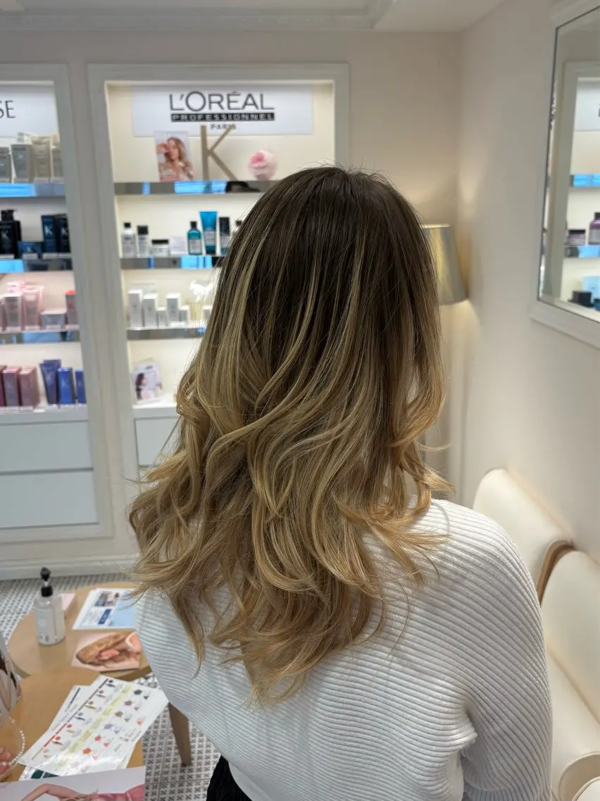 ロング ハイレイヤー ハイライト レイヤーカット カット ヘアカラー 石山 海斗のヘアスタイル