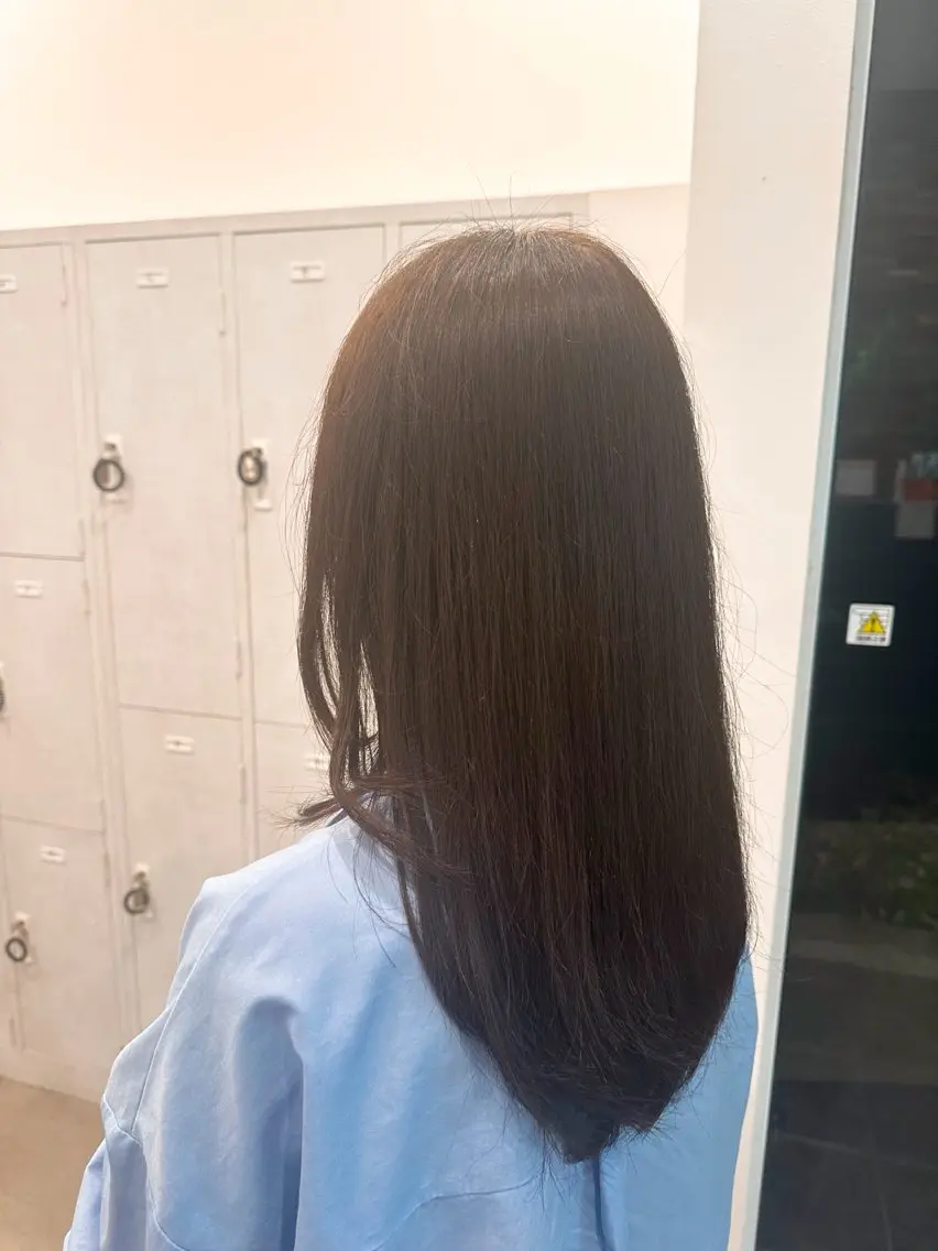 ロング カラー 顔周りカット レイヤーカット 安藤 舜のヘアスタイル
