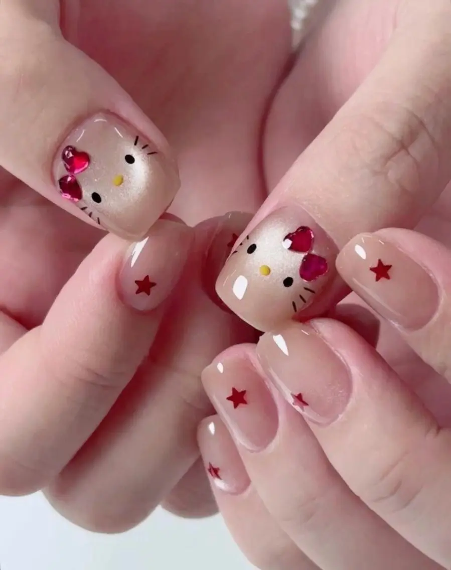 ネイル アートネイル フレンチネイル ジェルネイル グラデーション 韓国ネイル ハンドネイル Nail Kihi アミ🌷のネイルデザイン