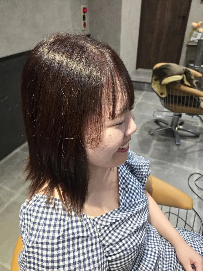 カラー レッドカラー 鶴ヶ峰ショート・ボブ 🎀渡邊 愛結🎀のヘアスタイル