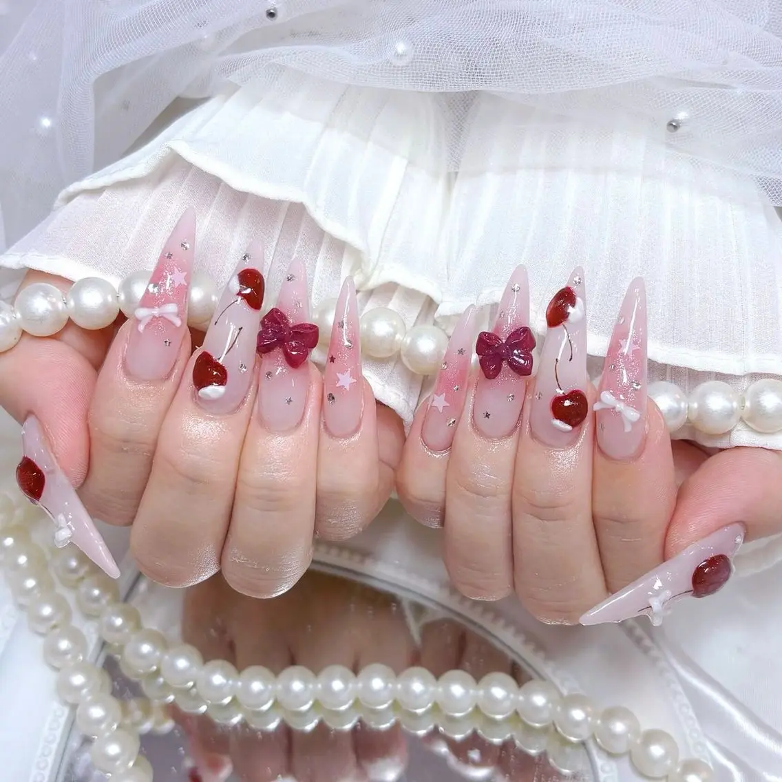 ネイル アートネイル 長さ出し フラッシュネイル ジェルネイル 氷ネイル・うるうるネイル ハンドネイル kana nailのネイルデザイン