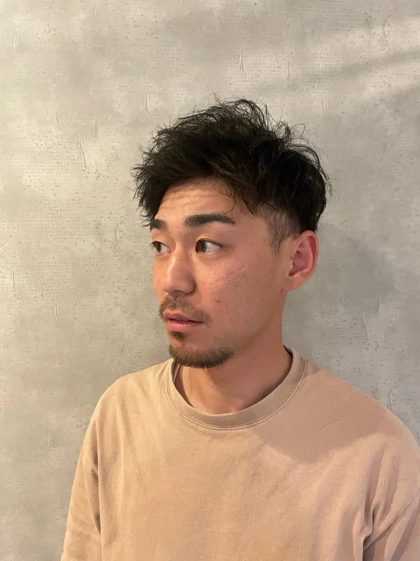 ショート メンズ メンズショート ツーブロック 刈り上げ ショートヘア カット ヘアセット 心斎橋/メンズ /ルレイル/地形真希のヘアスタイル