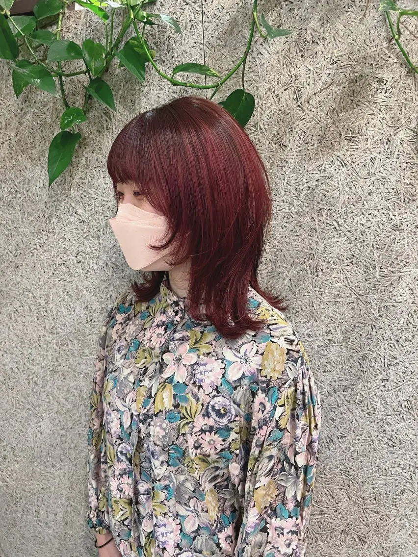 ミディアム カラー ヘアカラー トリートメント 宮原 佳苗のヘアスタイル