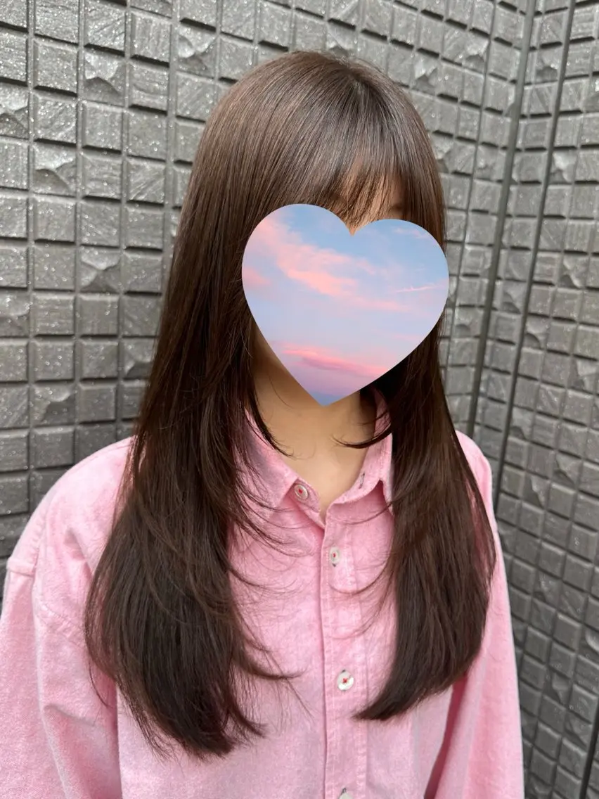 ロング カラー ヘアカラー CURE 朱梨のマツエク・マツパデザイン