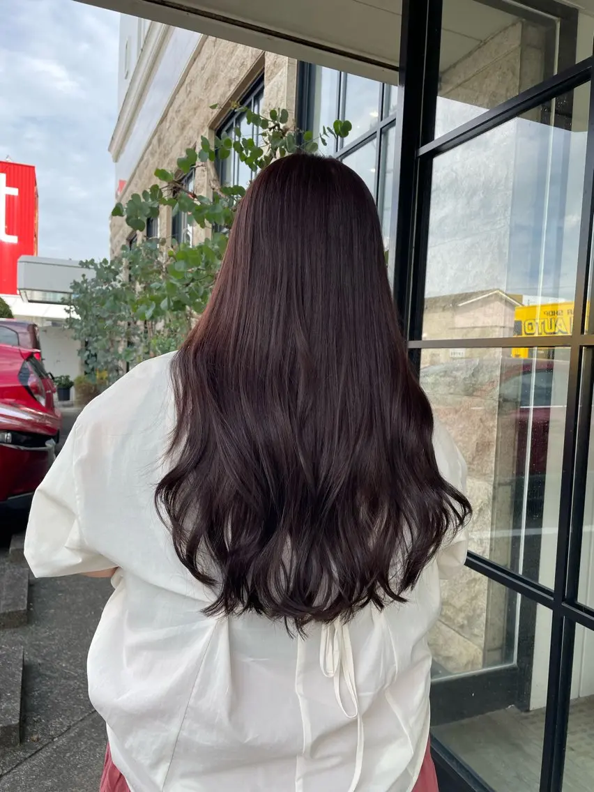 ロング カラー カット ヘアカラー トリートメント 田中 あかりのヘアスタイル