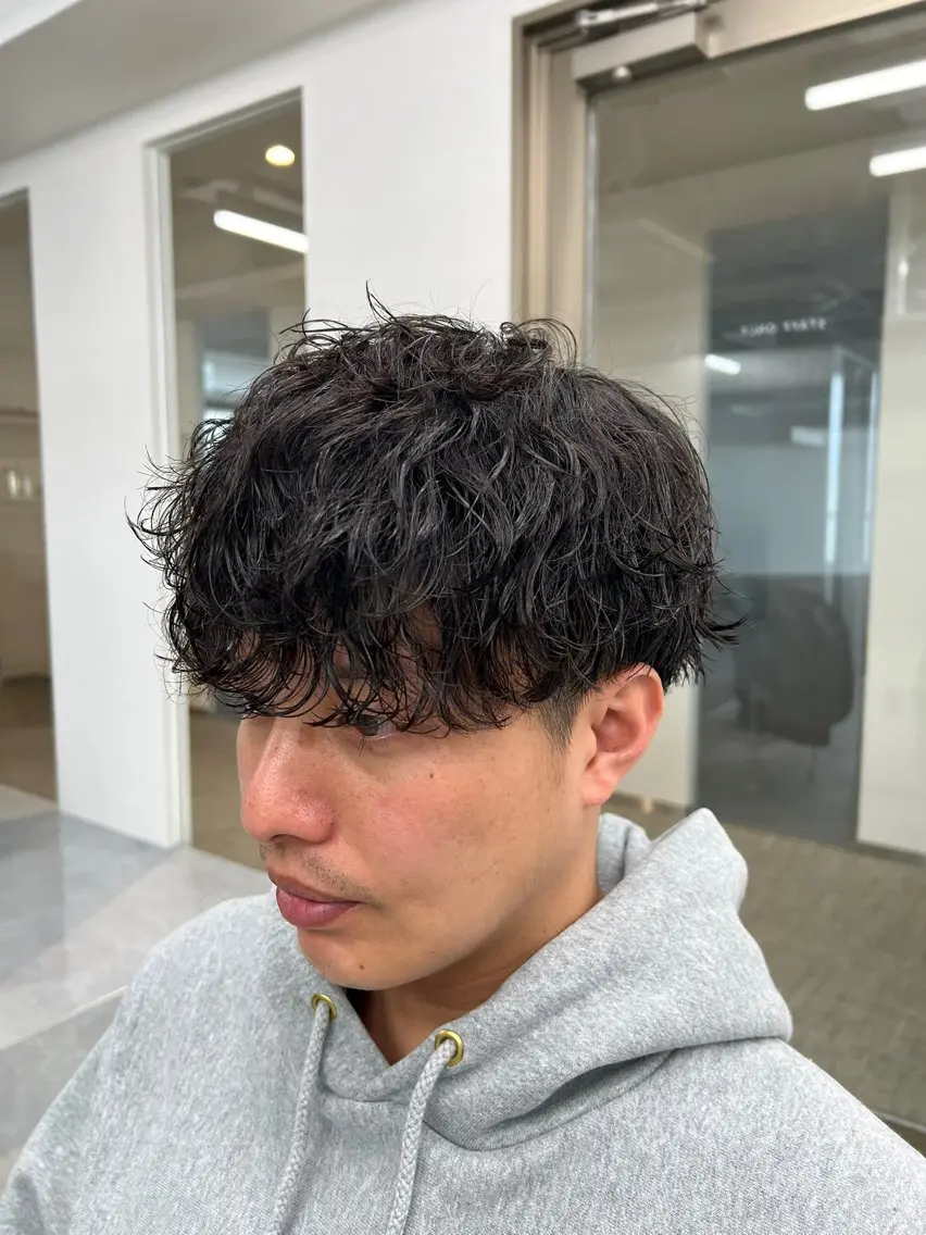 ショート カット パーマ 本日空きあり メンズ/平山のヘアスタイル