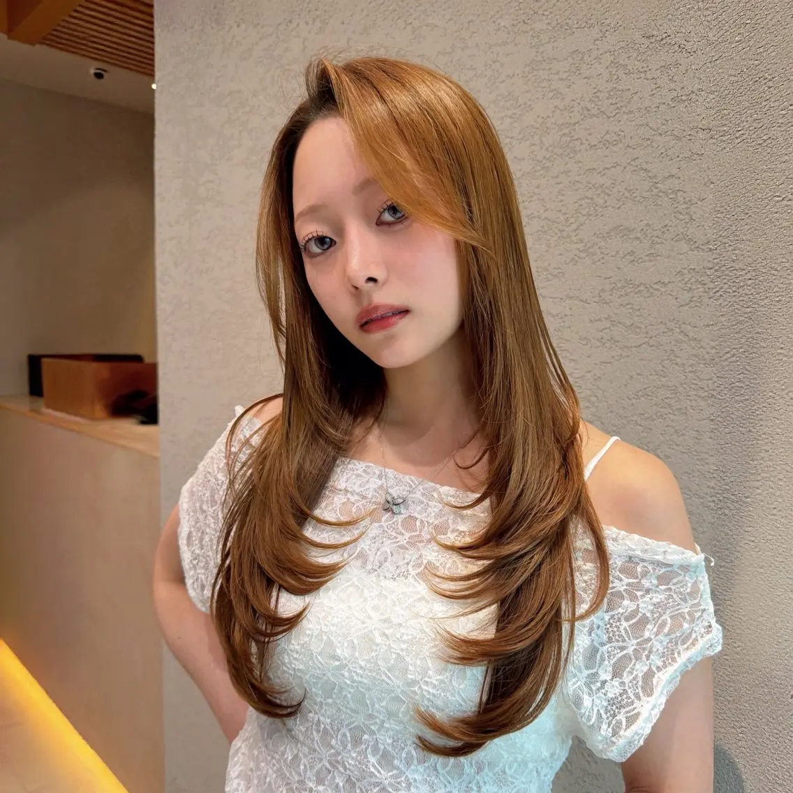 ロング カット ヘアカラー 美髪矯正/レイヤー 松田空優哉のヘアスタイル