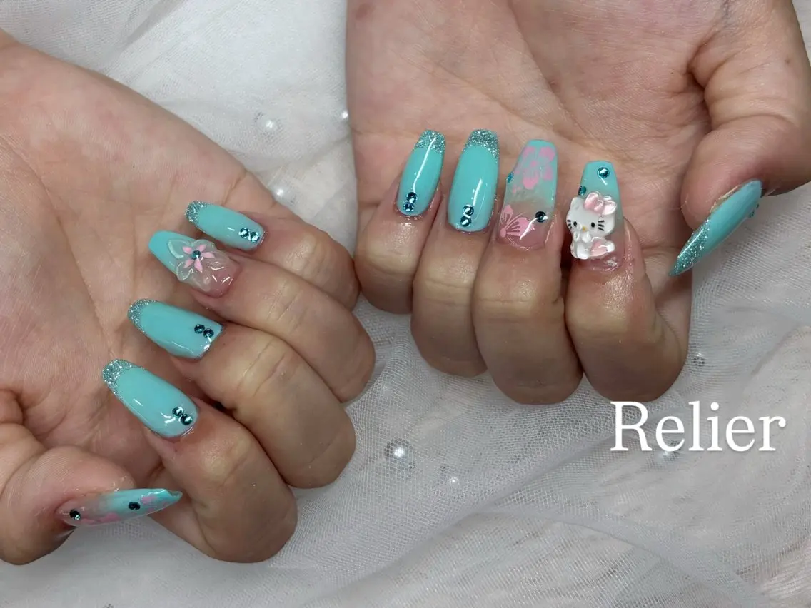 ネイル 持ち込み ネイルチップ Nail salon Relierのネイルデザイン