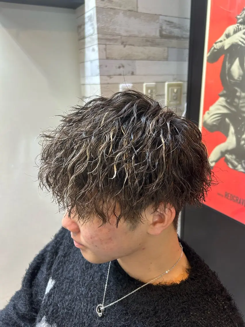 ショート パーマ メンズ カット パーマ HRK1st RYOKIのヘアスタイル