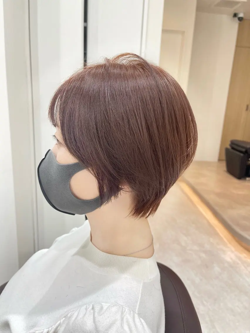 ショート カラー ベージュカラー 似合わせカット ショートヘア カット ショート特化/銀座 佐々木陸のヘアスタイル