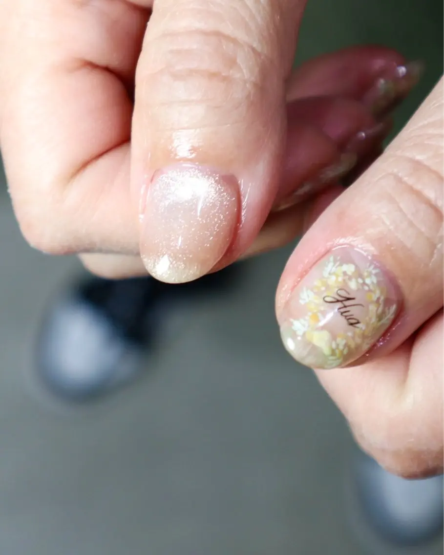 ネイル アートネイル フラワーネイル 春ネイル ハンドネイル kenn shuuseiのネイルデザイン