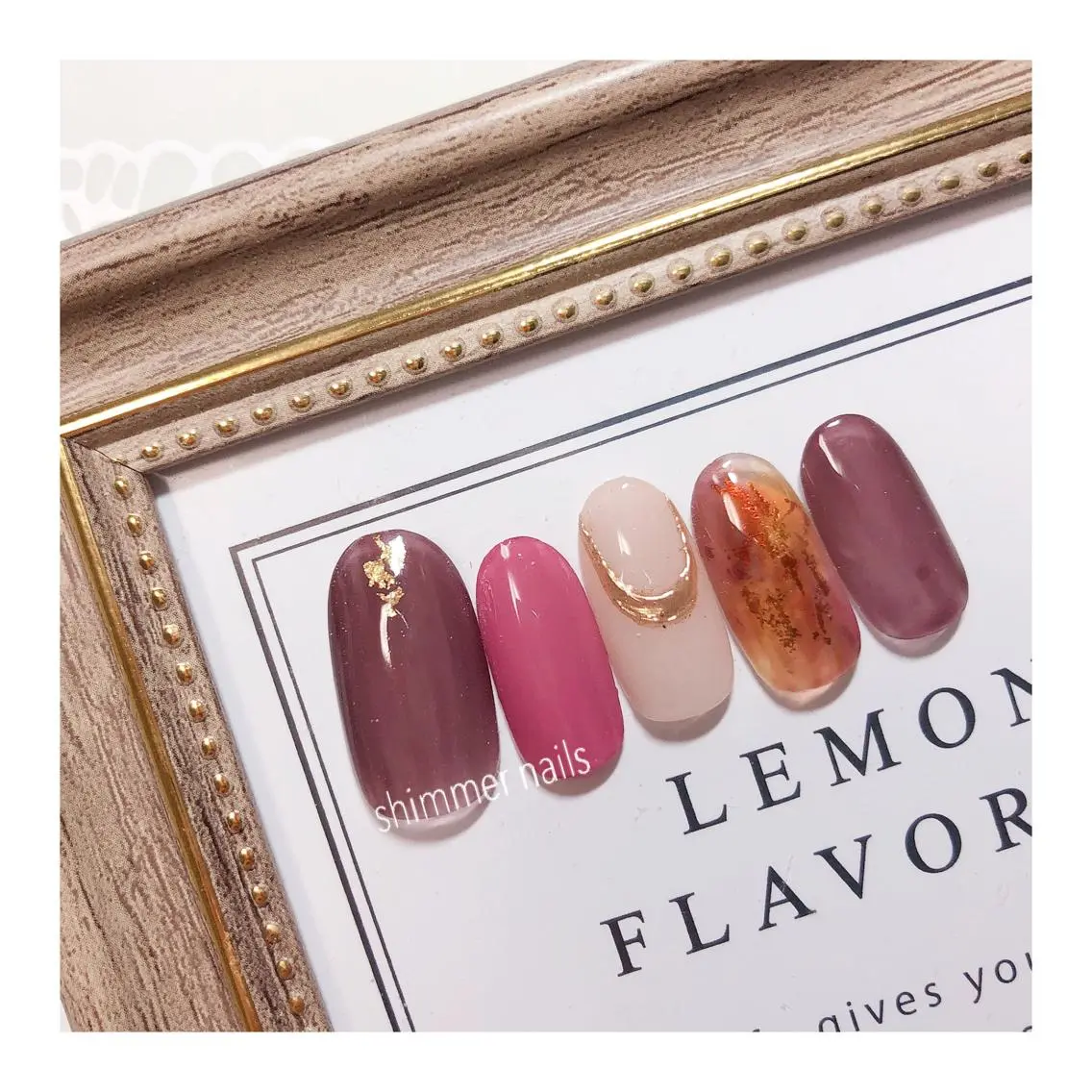 ネイル ピンク フットネイル shimmer nailsのネイルデザイン