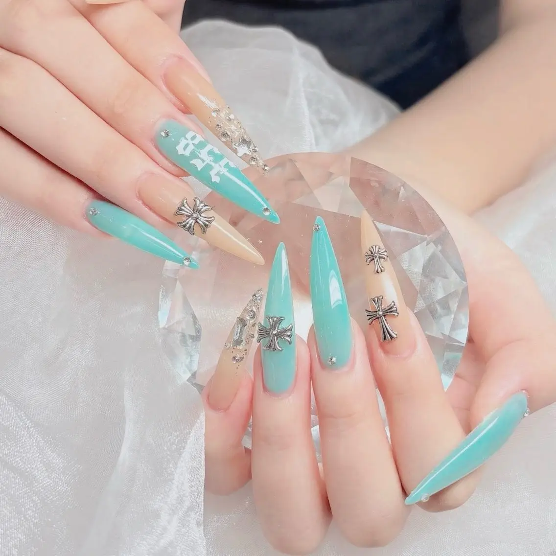 ネイル フットネイル フレンチネイル グラデーション 韓国ネイル ロングネイル ハンドネイル Hani Nail Salonのネイルデザイン