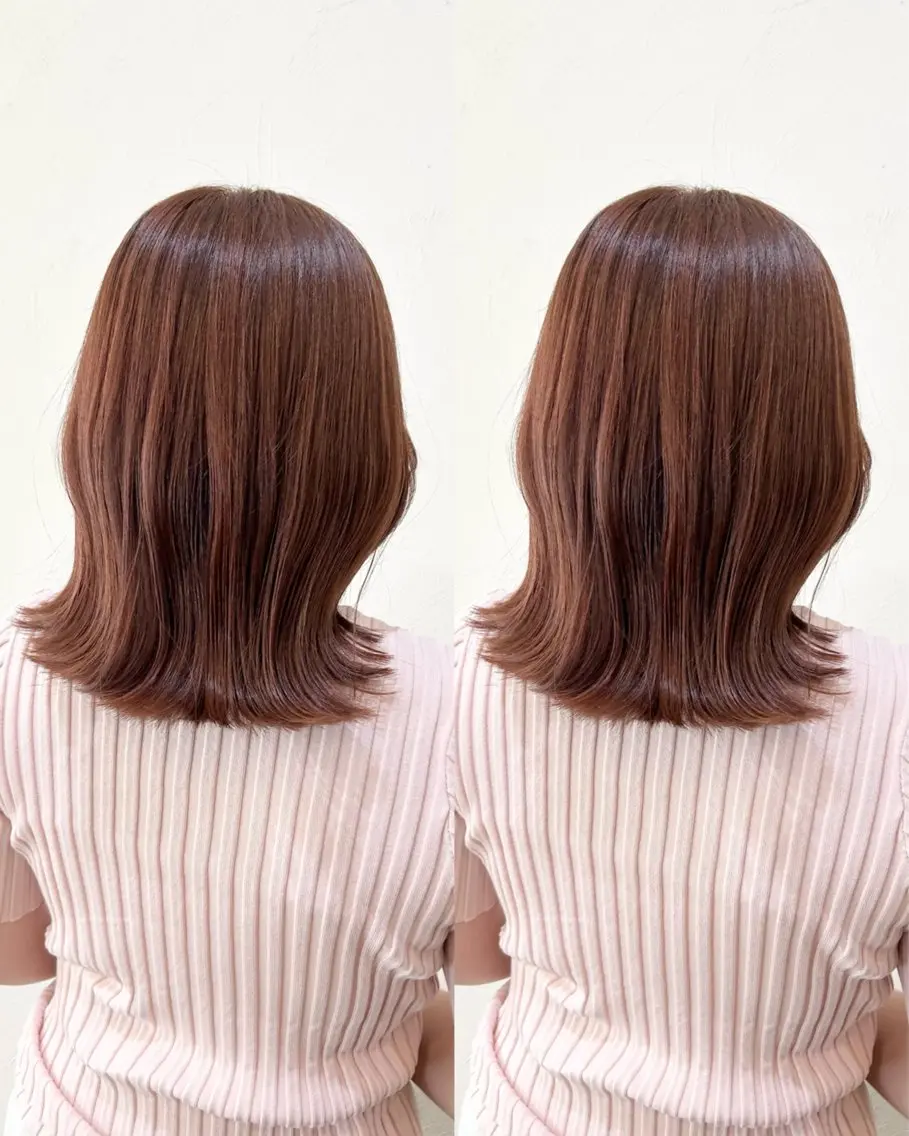 ミディアム ボブ 髪質改善 縮毛矯正 トリートメント 酸熱トリートメント カット ヘアカラー 【SET-UP】高橋 海輝のヘアスタイル