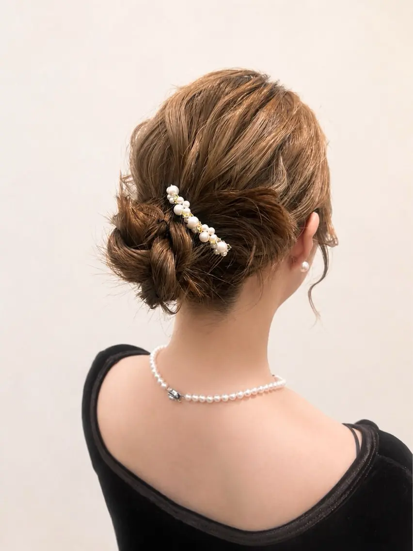 ミディアム ヘアアレンジ ヘアセット ヘアセット ヘッドスパ/河西未来のヘアスタイル